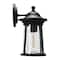 Hello Honey® Robert Stevenson Lighting Portside Matte Black Metal & Seedy Glass Outdoor Light